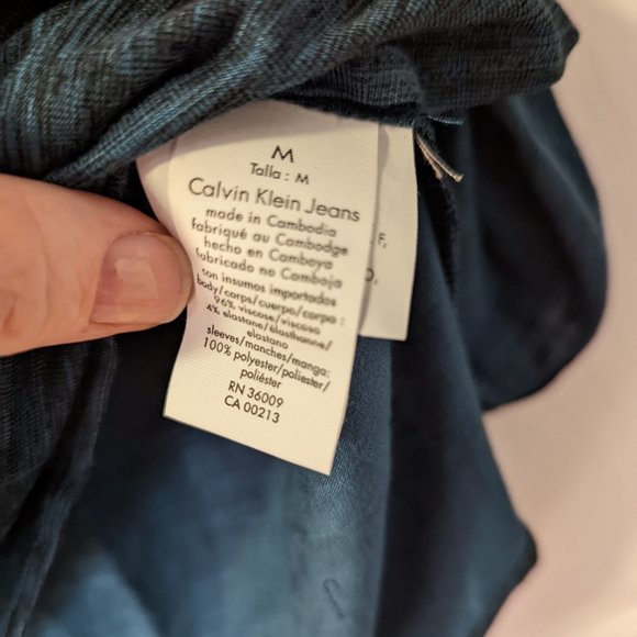 Calvin Klein Jeans Top with Sheer Raglan Sleeves - Picture 5 of 12